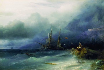  Tempestad Arte - La tempestad 1857 Romántico Ivan Aivazovsky ruso